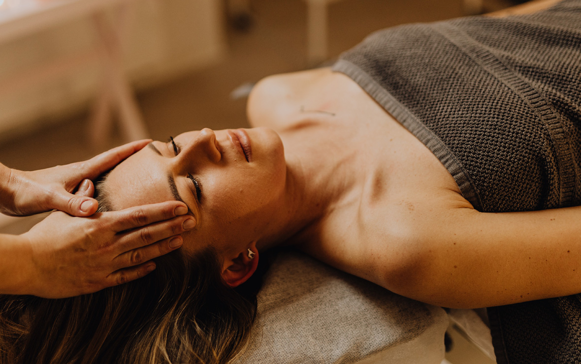 Person Getting Head Massage